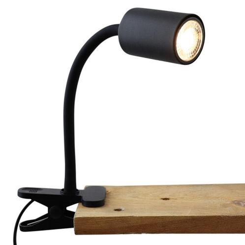 Moderne klemspot zwart, Elena, met schakelaar, Huis en Inrichting, Lampen | Overige, Nieuw, Ophalen of Verzenden