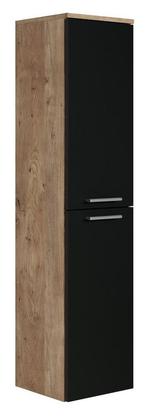 Badkamerkast Saturnus 35 x 35 x 130 cm Kastanje zwart, Verzenden, Nieuw, (Half)hoge kast