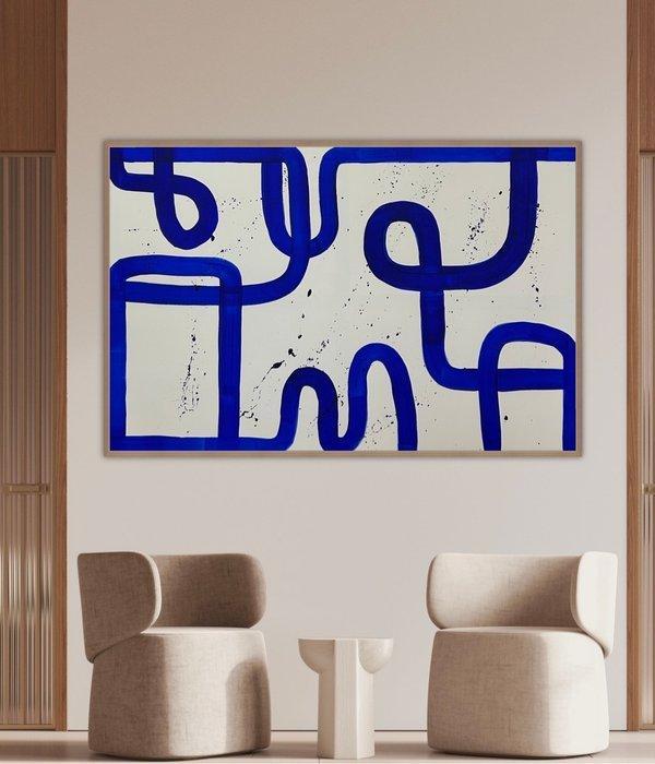 Stefanie Raus - Blaue Frequenz II 913 XXL, Antiek en Kunst, Kunst | Schilderijen | Modern