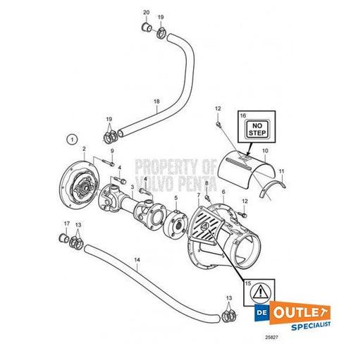 Bieden: Volvo Penta aandrijfas/propellershaft, Watersport en Boten, Bootonderdelen, Motor en Techniek, Nieuw, Zeilboot of Motorboot