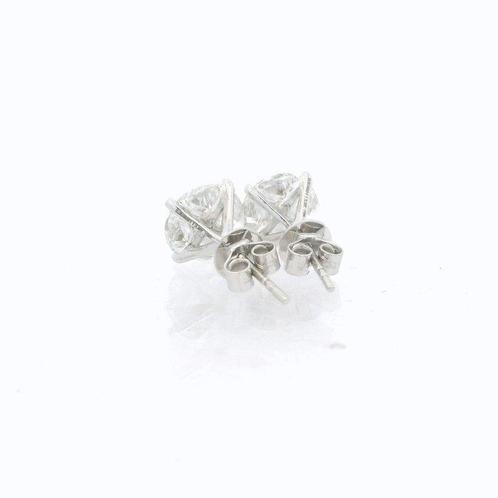 Oorbellen - 18 karaat Witgoud - 2.62ct. tw. Diamant, Sieraden, Tassen en Uiterlijk, Oorbellen
