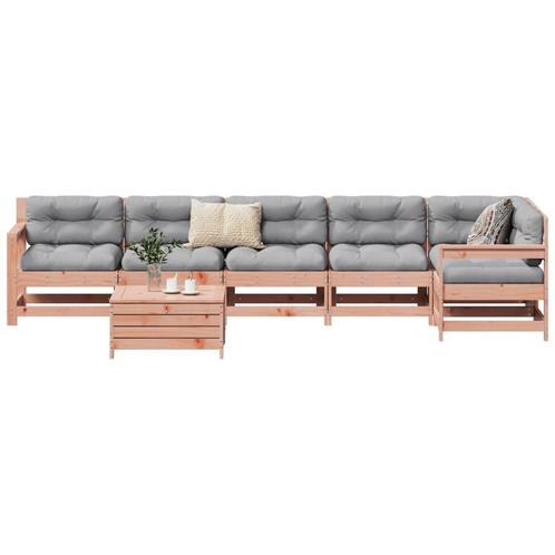 vidaXL 7-delige Loungeset massief douglas vurenhout, Tuin en Terras, Tuinsets en Loungesets, Loungeset, Nieuw, Verzenden
