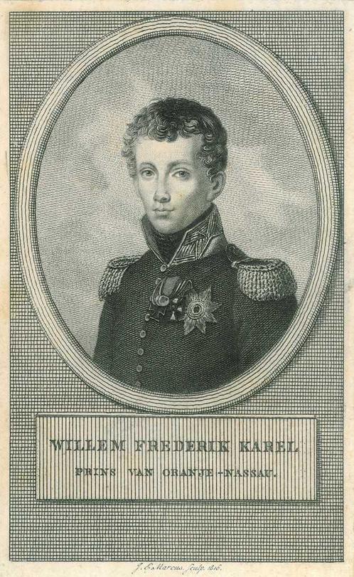 Portrait of Frederick of the Netherlands, Prince (...), Antiek en Kunst, Kunst | Etsen en Gravures