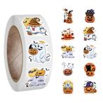 500 stickers labels rol halloween spookie spookjes 10, Huis en Inrichting, Ophalen of Verzenden, Nieuw