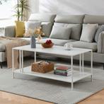 Salontafel Kumlinge metaal 47x110x55 cm wit [en.casa], Huis en Inrichting, Tafels | Salontafels, Verzenden, Nieuw