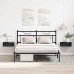 vidaXL Nachtkastje zwevend 40x30x15 cm bewerkt hout zwart, Minder dan 45 cm, Verzenden, Nieuw, Minder dan 55 cm