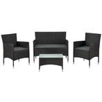Loungeset Fort Myers - Zwart, Verzenden, Nieuw