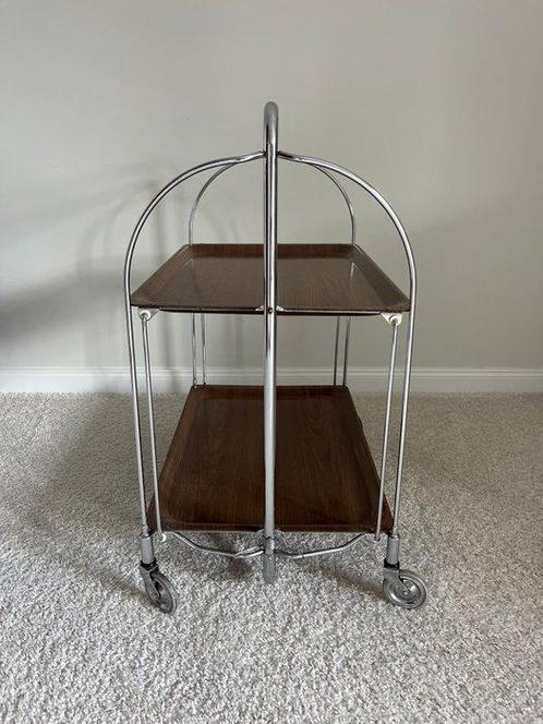 Serveerwagen - Chroom, gerlinol - Eethoek, Gerlinol, Antiek en Kunst, Kunst | Designobjecten