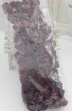 Actie Mini foamrose met tule WIJNrood BULK pak 144 st 2 cm., Ophalen of Verzenden, Nieuw