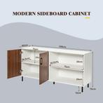 2dekans | Modern Buffetkast Credenza Kast met Open Deuren en, Huis en Inrichting, Kasten | Buffetkasten, Ophalen of Verzenden
