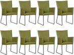 Set van 8 Groene leren industriële eetkamerstoelen - Toledo, Nieuw, Vijf, Zes of meer stoelen, Modern, Leer