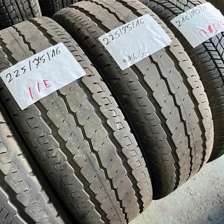 2 x Continental Vanco 225-75-16 C Zomerbanden 6,5mm, Auto-onderdelen, Banden en Velgen, 16 inch, Zomerbanden, 225 mm, Bestelwagen