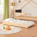 Kinderbed Sodankylä huisbed met onderschuifbed 90x200 cm nat, Kinderen en Baby's, Kinderkamer | Bedden, Verzenden, Nieuw