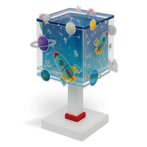 Blauwe kinderkamer tafellamp, Raket, Kinderen en Baby's, Kinderkamer | Inrichting en Decoratie, Nieuw, Ophalen of Verzenden