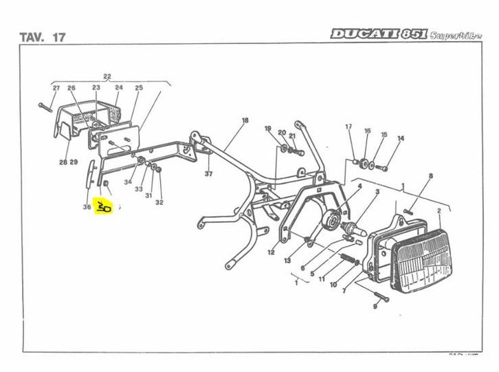 SUPPORT  - 82910071A, Motoren, Onderdelen | Ducati, Nieuw, Verzenden