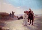 Pittore orientalista (XX) - Carovana nel deserto, Antiek en Kunst