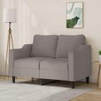 vidaXL Tweezitsbank 140 cm stof taupe, Huis en Inrichting, Banken | Bankstellen, Verzenden, 150 tot 200 cm, Stof, Nieuw