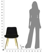 STOEL PARIS NERA/GOUD SET 2 STUKS CM 51X59X79, Ophalen of Verzenden, Nieuw
