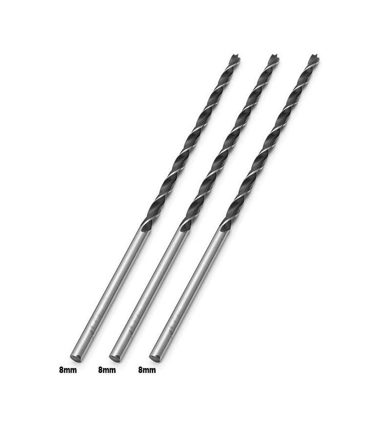 Set van 3 extra lange houtboren (8x300 mm), Doe-het-zelf en Verbouw, Gereedschap | Handgereedschap, Nieuw, Ophalen of Verzenden