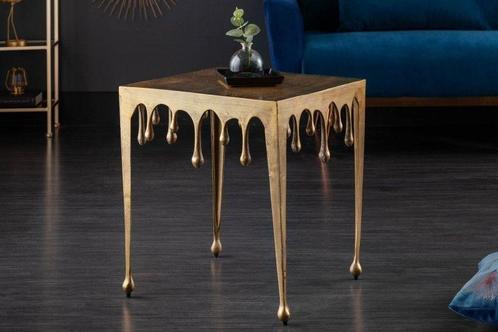 Extravagante salontafel LIQUID LINE L 46cm goud, Huis en Inrichting, Tafels | Sidetables, Ophalen of Verzenden