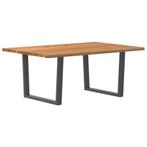 vidaXL Eettafel met natuurlijke rand 180x120x74 cm massief, Verzenden, Nieuw