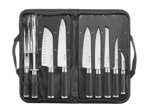 Messenset 9-delig - Kitchen Line - inclusief draagtas, Zakelijke goederen, Horeca | Keukenapparatuur, Nieuw in verpakking, Verzenden