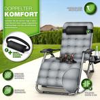 Tuinstoel - Ligstoel - Verstelbaar - Opvouwbaar - Grijs - Ti, Tuin en Terras, Verzenden, Zo goed als nieuw