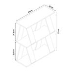 [en.casa] Bijzettafel Nome met 2 planken 60x22x57 cm eikenkl, Huis en Inrichting, Verzenden, Nieuw