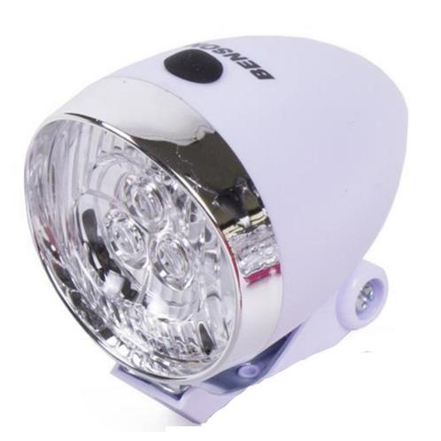 Benson Fietskoplamp 2 x LED - Inclusief Batterijen - Wit, Fietsen en Brommers, Fietsaccessoires | Overige Fietsaccessoires, Nieuw