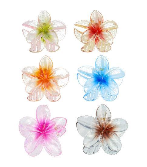 Haarspeld Klemmen Set XL Bloem Lelie 8cm Parelmoer Transp..., Sieraden, Tassen en Uiterlijk, Uiterlijk | Haarverzorging, Verzenden