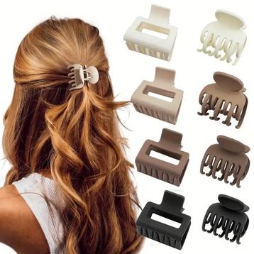 Set 8 Haarklemmen - Bruin - Zwart - Beige - Taupe - Goede beschikbaar voor biedingen