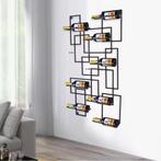 Wandrek Wijnrek 10 Flessen – Modern Geometrisch Design Zwart, Huis en Inrichting, Verzenden, Nieuw