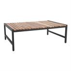Bolero | Lage salontafel van staal en acacia |1200 x 800 mm, Verzenden, Nieuw in verpakking