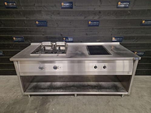 Mareno kooklijn | 2-pits inductie fornuis, dubbele friteuse, Zakelijke goederen, Horeca | Keukenapparatuur, Gebruikt, Fornuis, Frituur en Grillen