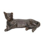 Beeldje - Resting kitten - Brons, Antiek en Kunst