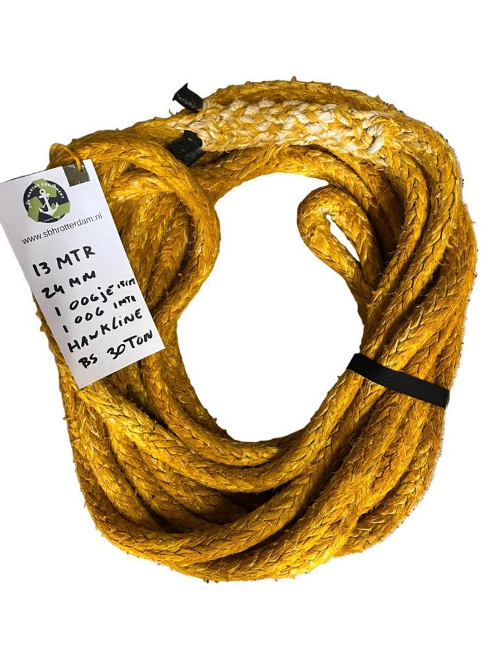 Hawk-Line Touw HMPE 13mtr 24mm 30 Ton 2 oog Dyneema afgeleid, Watersport en Boten, Accessoires en Onderhoud, Nieuw, Verzenden