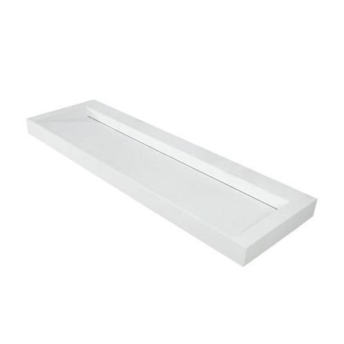 Wastafel BWS Hoya 140x45.5 cm Zonder Kraangat Mat Wit, Doe-het-zelf en Verbouw, Sanitair, Overige typen, Nieuw, Ophalen of Verzenden