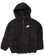 NIKE Boys Hooded Padded Jacket 6-7 Years Large Black, Verzenden, Nieuw
