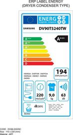 Samsung DV90T5240TW - 5000 Serie - Warmtepompdroger, Verzenden, Zo goed als nieuw