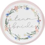 Ginger Ray BOHO-308 Floral Plates - Team Bride Bordjes - 8 s, Ophalen of Verzenden, Nieuw
