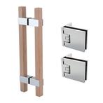 Flamea sauna set-Mat zwart-RVS look-8mm glas, Ophalen of Verzenden, Nieuw
