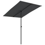 Zwarte Parasol 2x1.5m - Tweedekansje - Voor Balkon & Tuin, Verstelbaar, Nieuw, Ophalen of Verzenden, 1 tot 2 meter