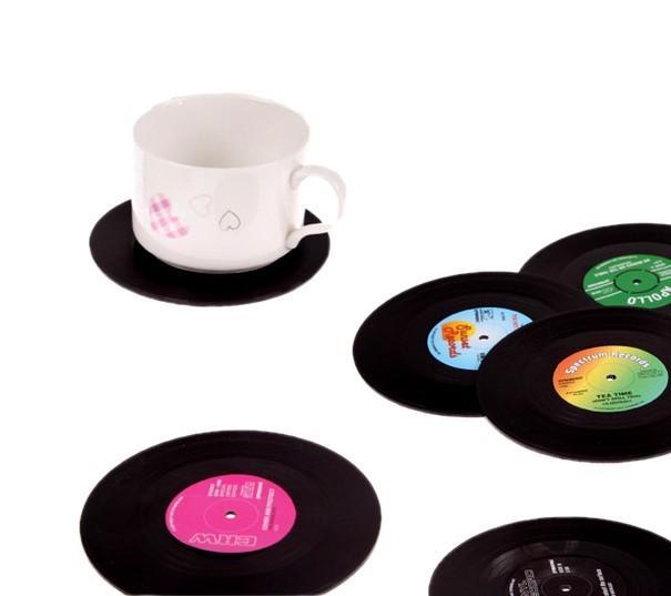 Set van 18 retro vinyl elpee onderzetters, Doe-het-zelf en Verbouw, Gereedschap | Handgereedschap, Nieuw, Ophalen of Verzenden