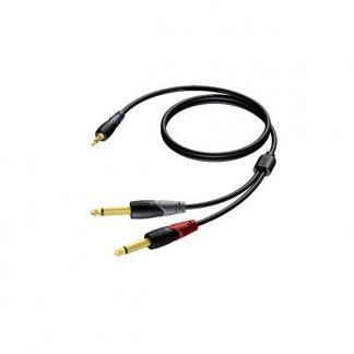 3.5 mm jack naar 6.35 mm jack kabel | 1.5 meter | Procab, Audio, Tv en Foto, Audiokabels en Televisiekabels, Nieuw, Verzenden