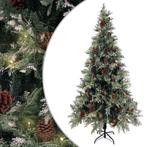 vidaXL Kerstboom met LED en dennenappels 225 cm PVC en PE, Diversen, Verzenden, Nieuw