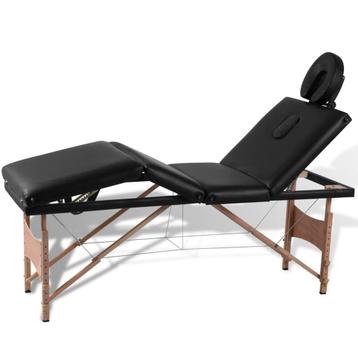 vidaXL Inklapbare massagetafel 4 zones met houten frame beschikbaar voor biedingen