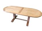 Geneva dining tuintafel 220x100xH77,5 cm ovaal teak, Tuin en Terras, Tuintafels, Ophalen of Verzenden, Nieuw, Teakhout