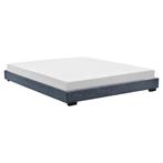 Houten bed Laag linnen met bedbodem 140x200 cm donkergrijs, Huis en Inrichting, Verzenden, Nieuw