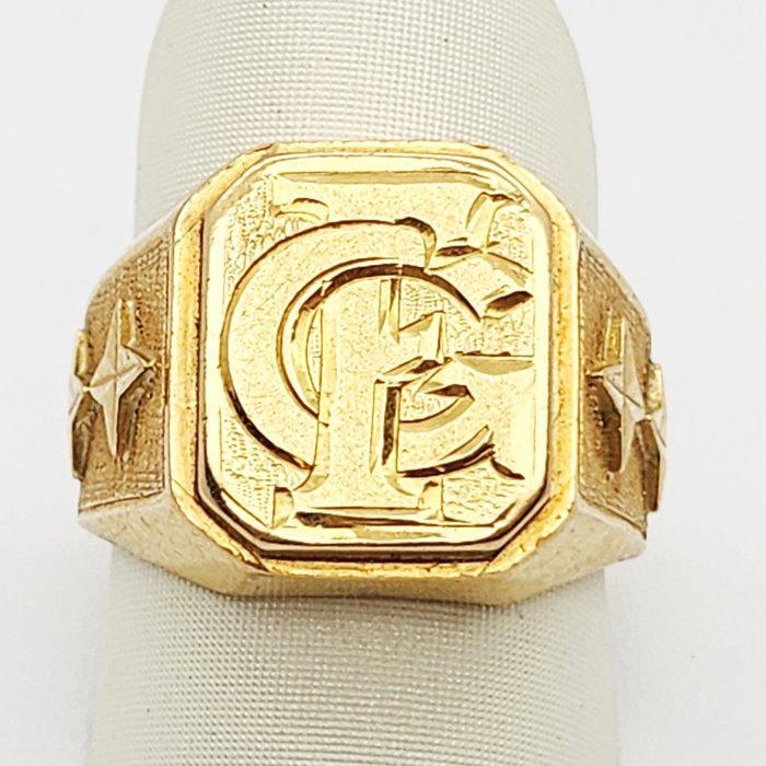 Ring - 18 karaat Geel goud, Sieraden, Tassen en Uiterlijk, Ringen