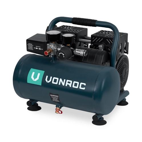 PRO Stille Compressor – 57,5dB | 6 L - Olievrij – 750W -, Doe-het-zelf en Verbouw, Compressors, Nieuw, Verzenden